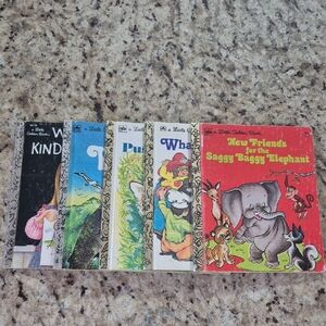 Set of 5 Vintage Little Golden Books
